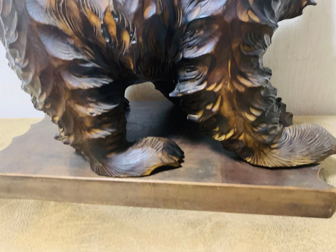 希少品　昭和レトロ　アンティーク　北海道　阿寒湖　木彫り熊　アイヌ工芸　民芸品