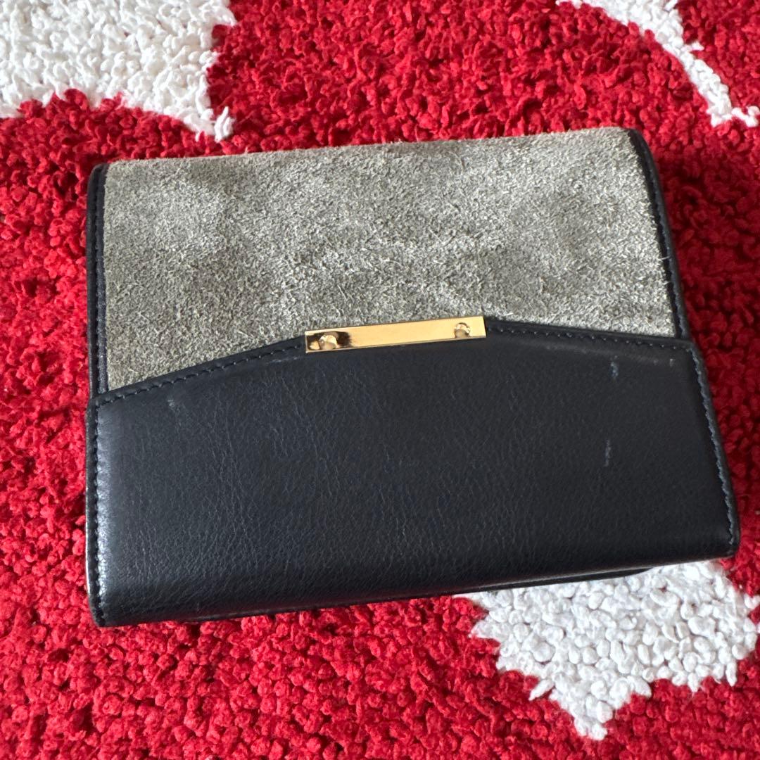 ロエベ　オールドロエベ　二つ折り財布　スエードとレザー