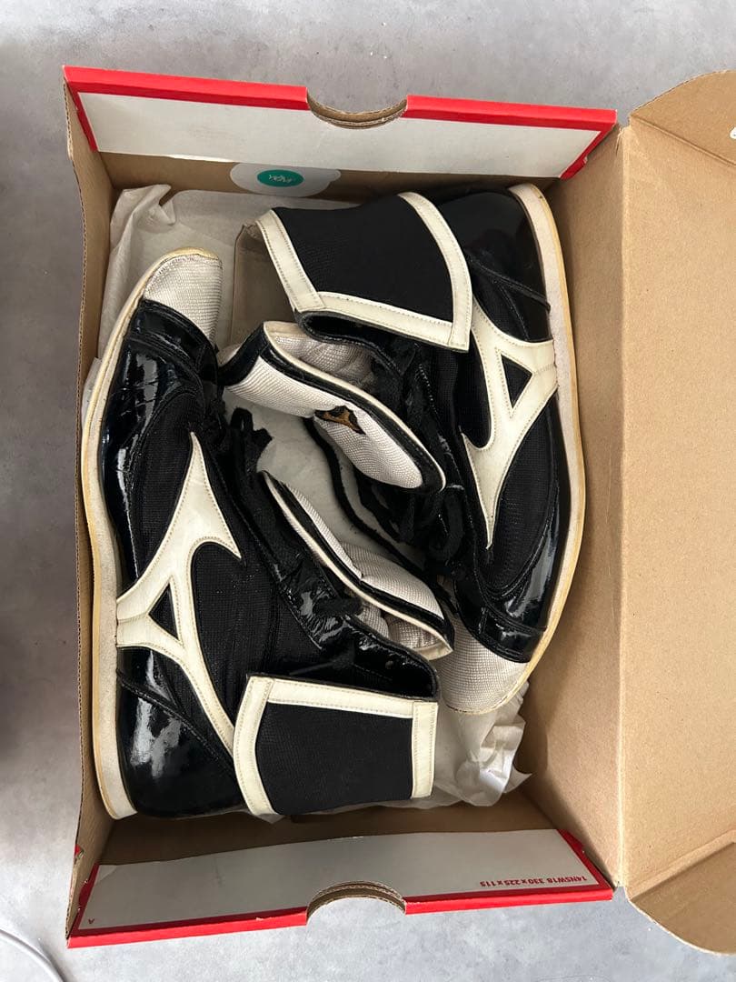 ボクシングシューズ ハイカット 黒/白