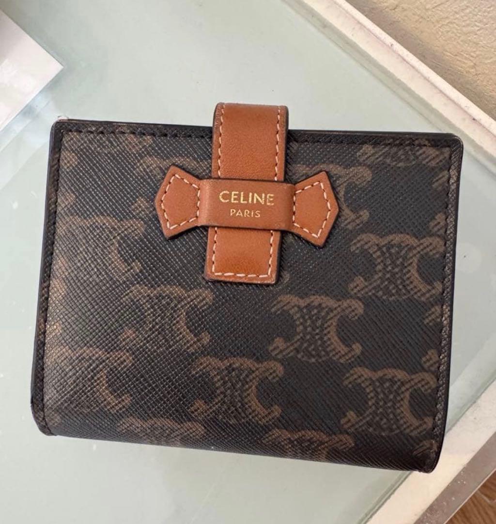 J*フ様 CELINE 三つ折り財布 ブラウン/ブラック