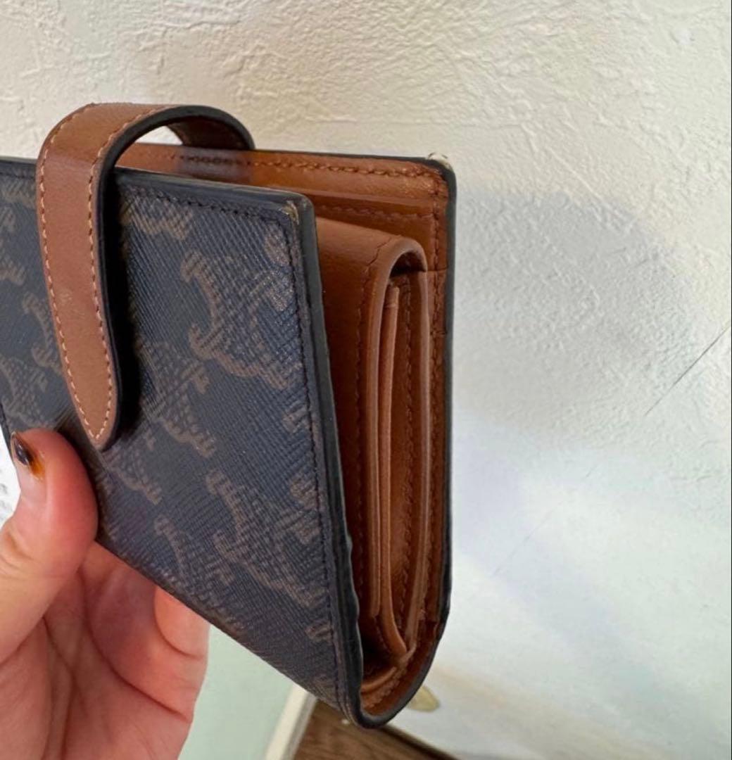 J*フ様 CELINE 三つ折り財布 ブラウン/ブラック