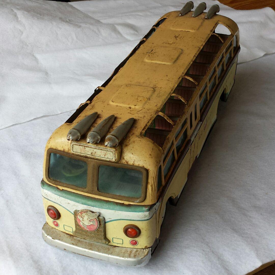 車　ブリキ　はとバス　アンティーク　ブリキのおもちゃ