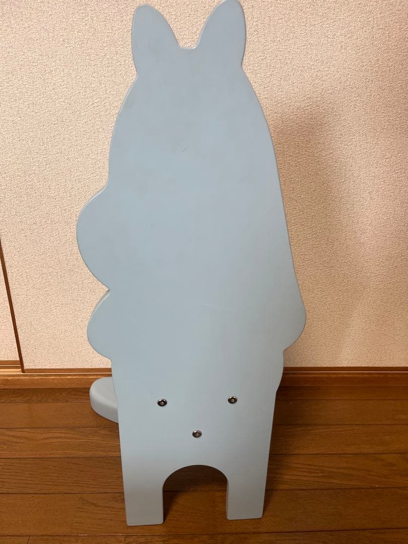 【希少品】ムーミン 木製 子供用チェア 水色