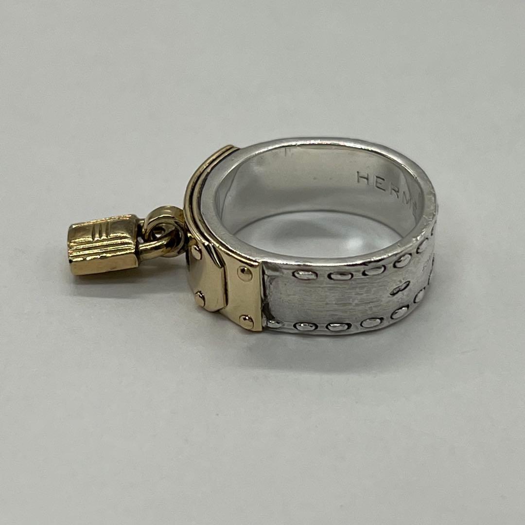 エルメス HERMES ケリー リング 表記サイズ51 SV YG コンビ