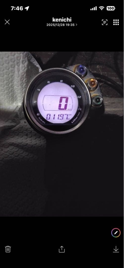 武川12VDタイプLCDスピード&タコメーター