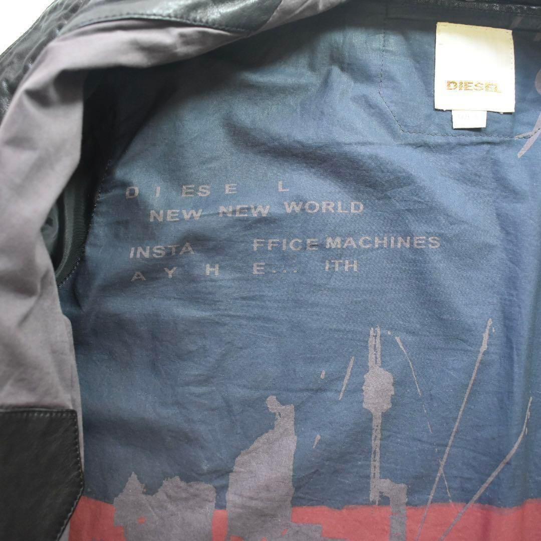 B*i様 archive 00s DIESEL シープレザーライダース 裏地総柄