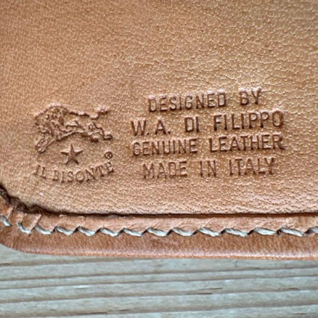 【レア＆美品】IL BISONTE 二つ折り財布 ヌメ ナチュラル 日本限定☆