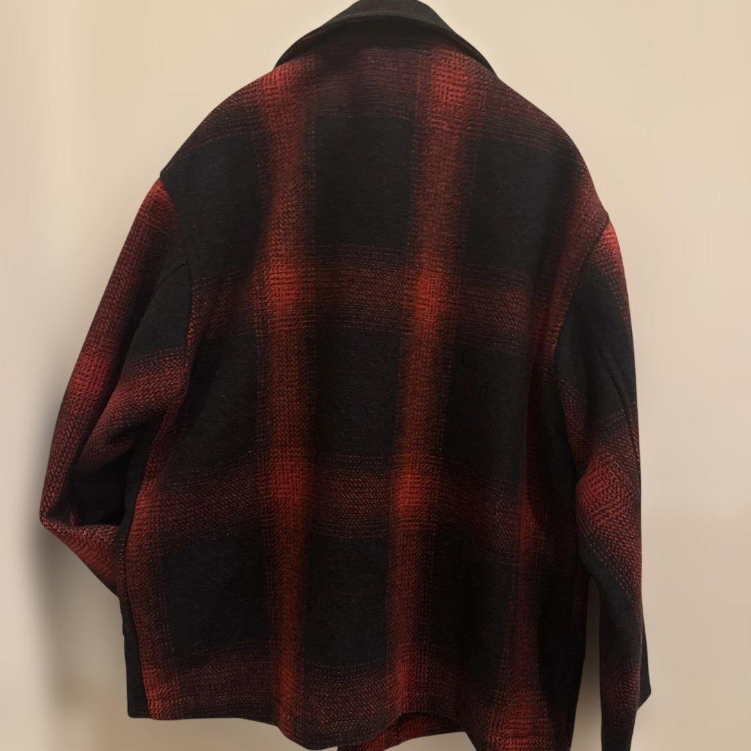 フェールラーベン　ジャケット　ウール100 オンブレチェックくるみボタンL