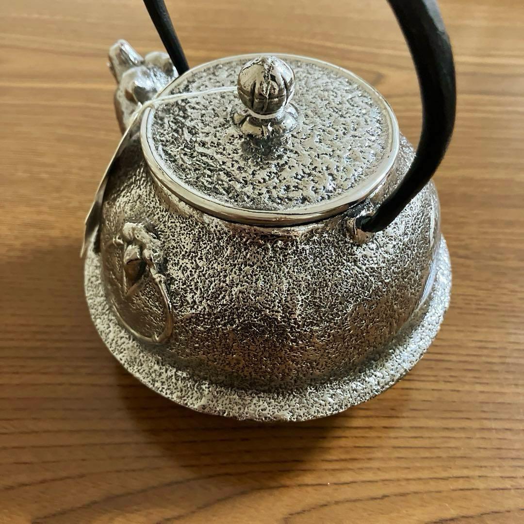 希少　南部鉄器 砂鉄　急須瓶 岩鋳 清茂作　鉄瓶 分福茶釜　狸　獣口　肉球