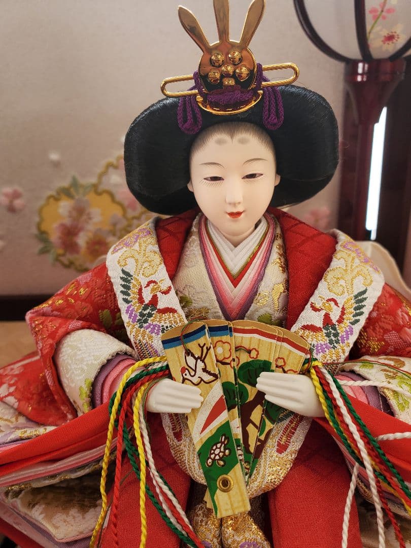 極美品　おひなさま　親王飾り　雛人形　極上仕立て　平安福祥　久月作