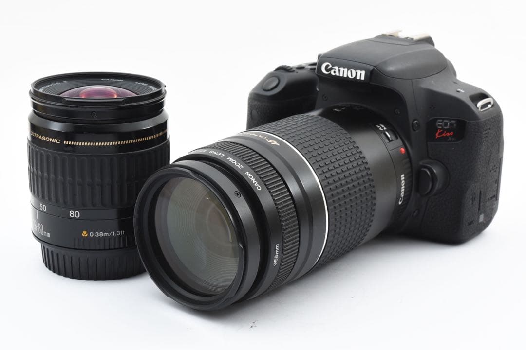 保証付き/一眼レフカメラ/Canon EOS Kiss X9iダブルレンズセット