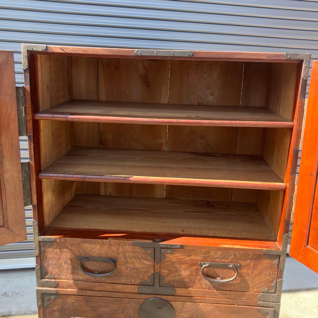 昭和レトロ 古家具 仙台箪笥 4段4杯 引き出し箪笥 和箪笥 アンティーク