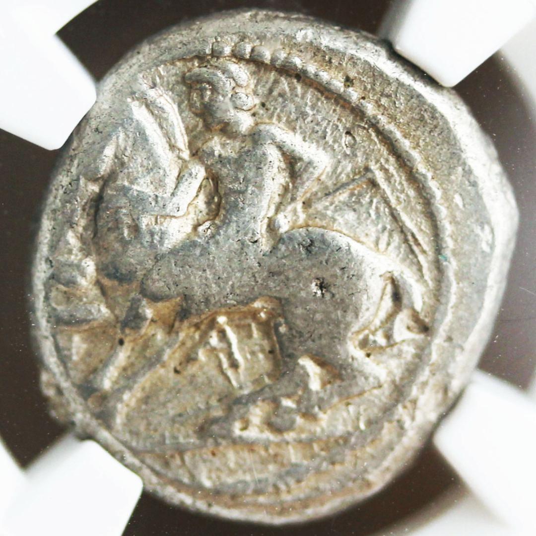 古代オリンピック　下馬キリキア地方　カレンデリス【F NGC】 スタテル銀貨