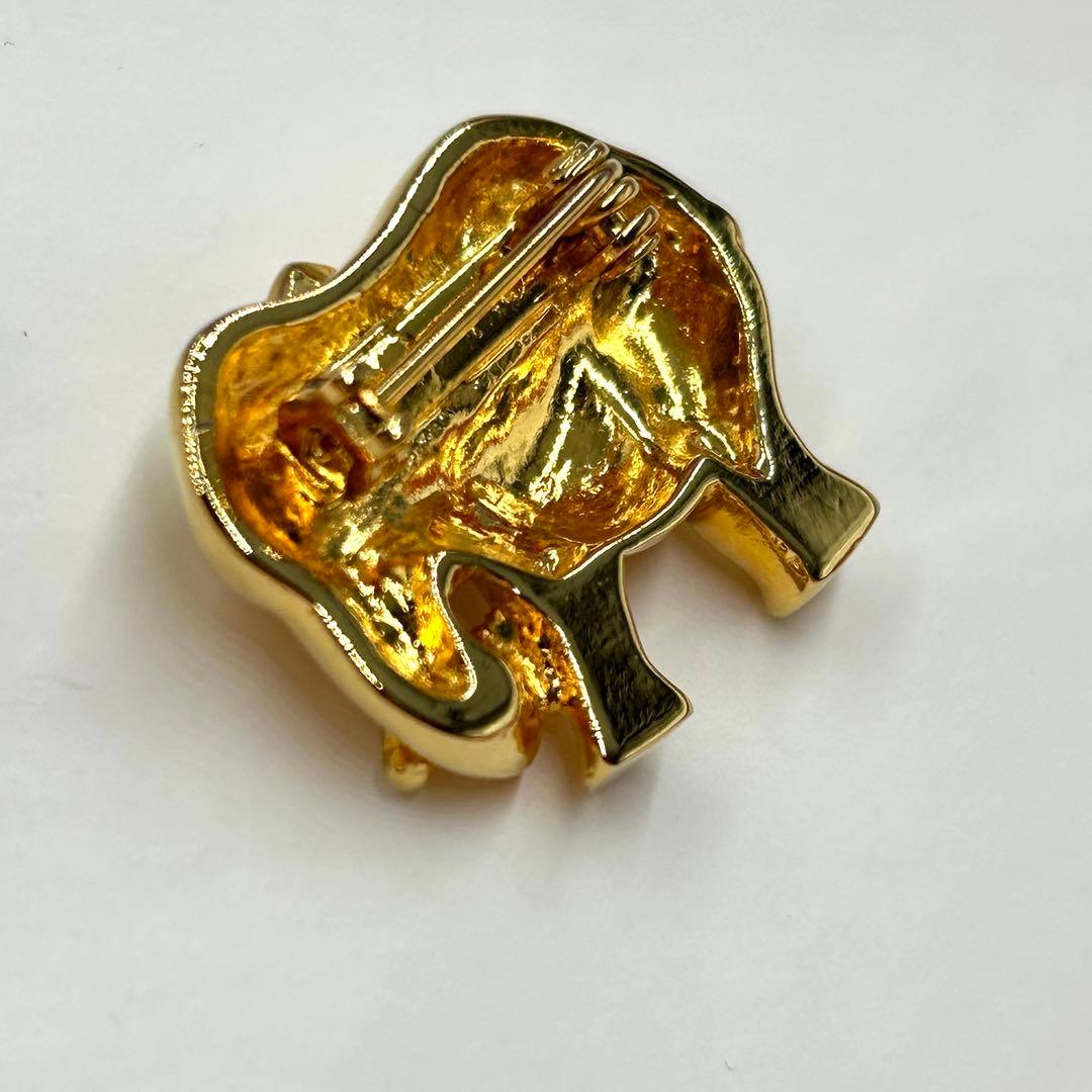 doghorsetiger様✨エルメス✨エレファント ブローチ ゴールド