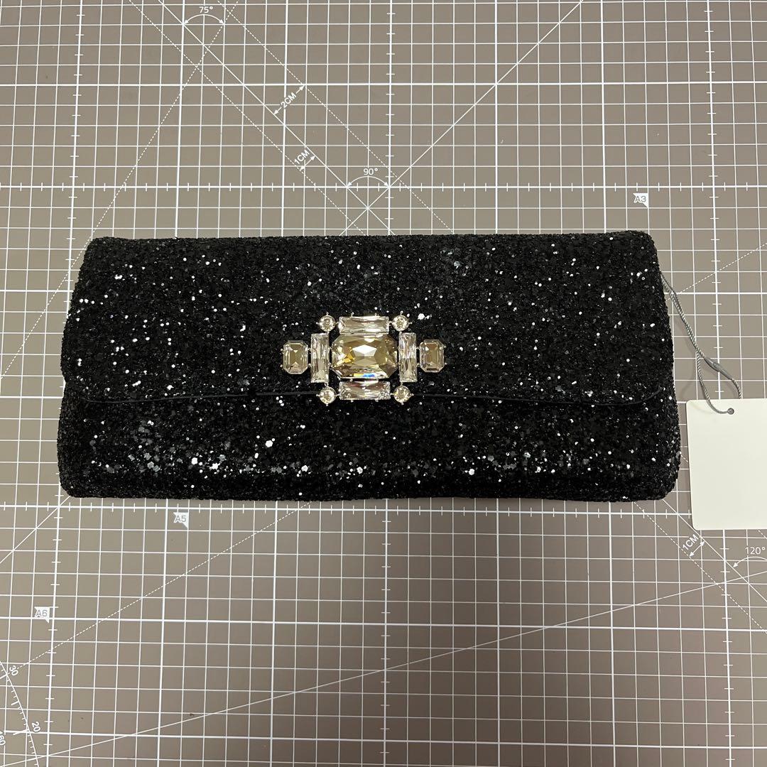 エポカ　パーティバッグ　黒　ビジュー付　新品未使用