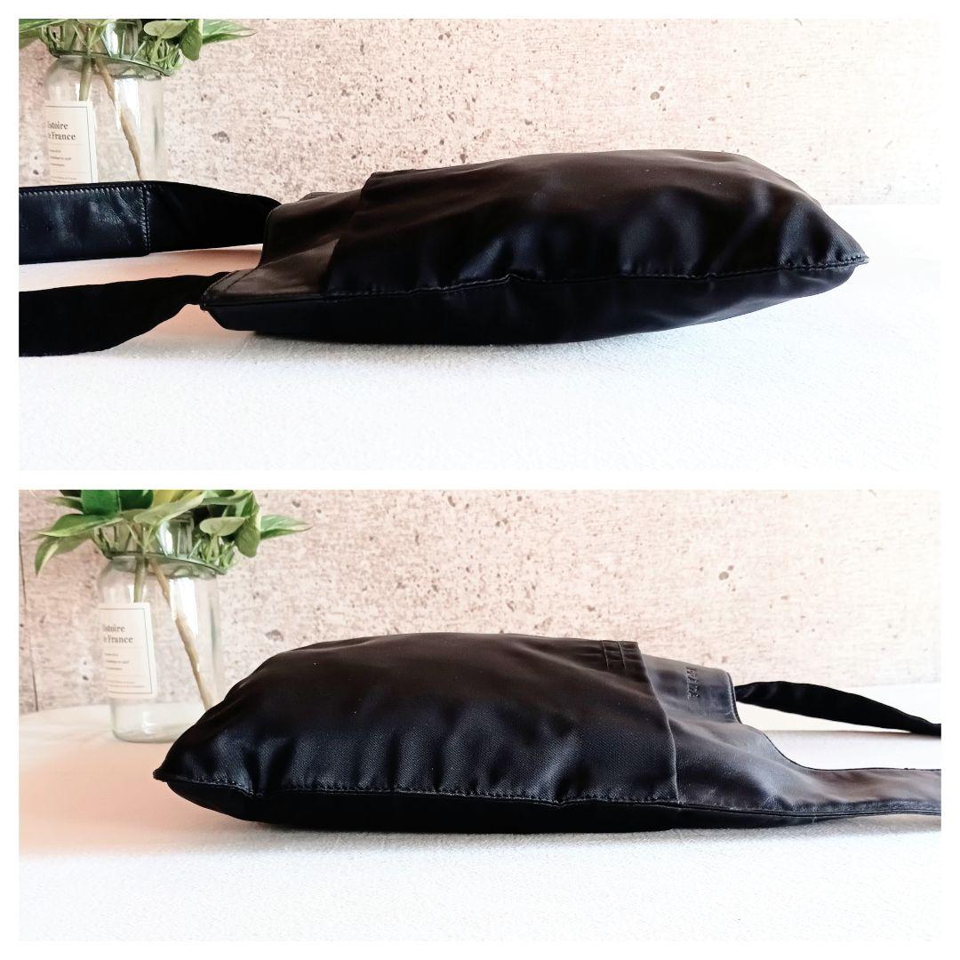 美品 プラダ ビンテージ ナイロン レザー ショルダーバッグ レディース メンズ