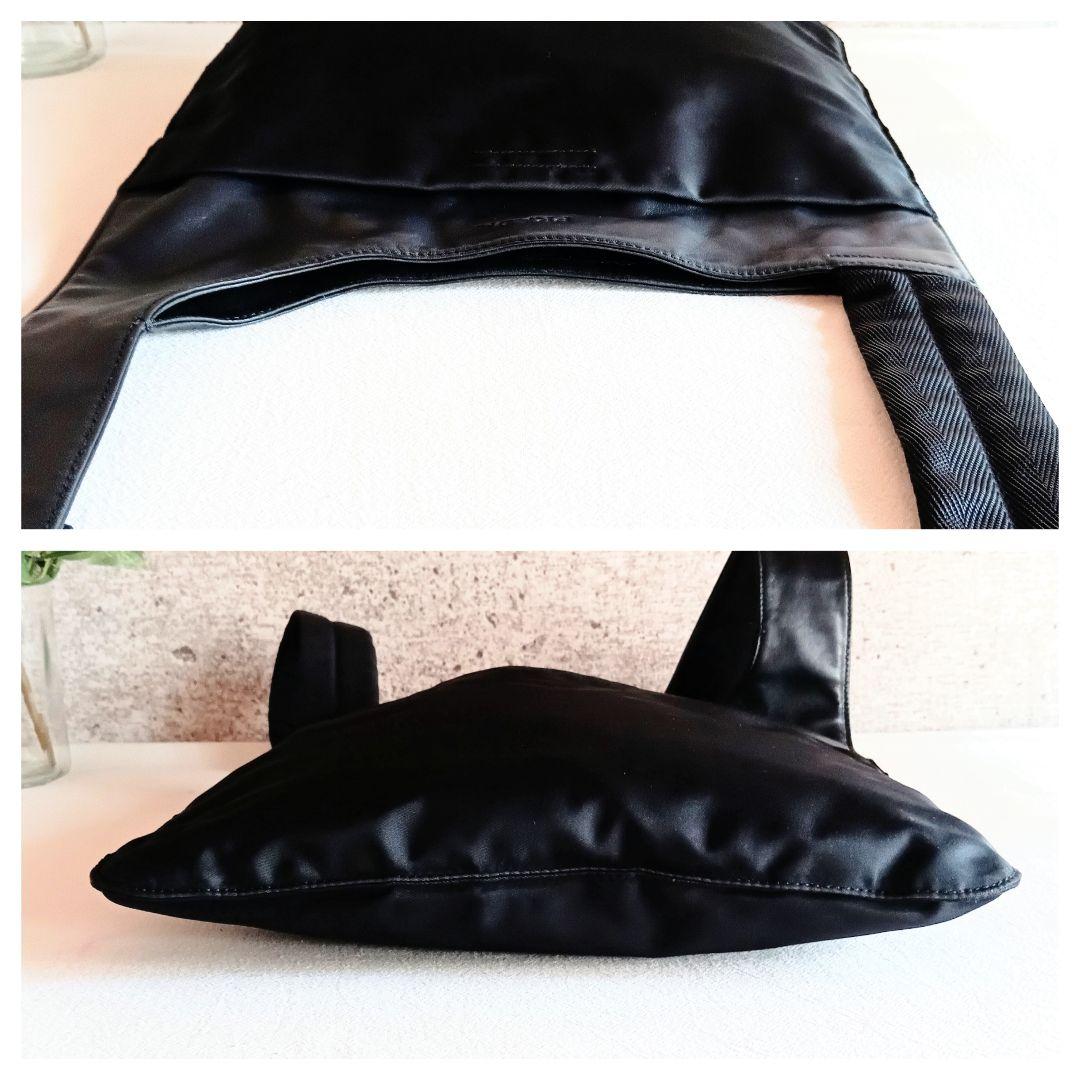 美品 プラダ ビンテージ ナイロン レザー ショルダーバッグ レディース メンズ