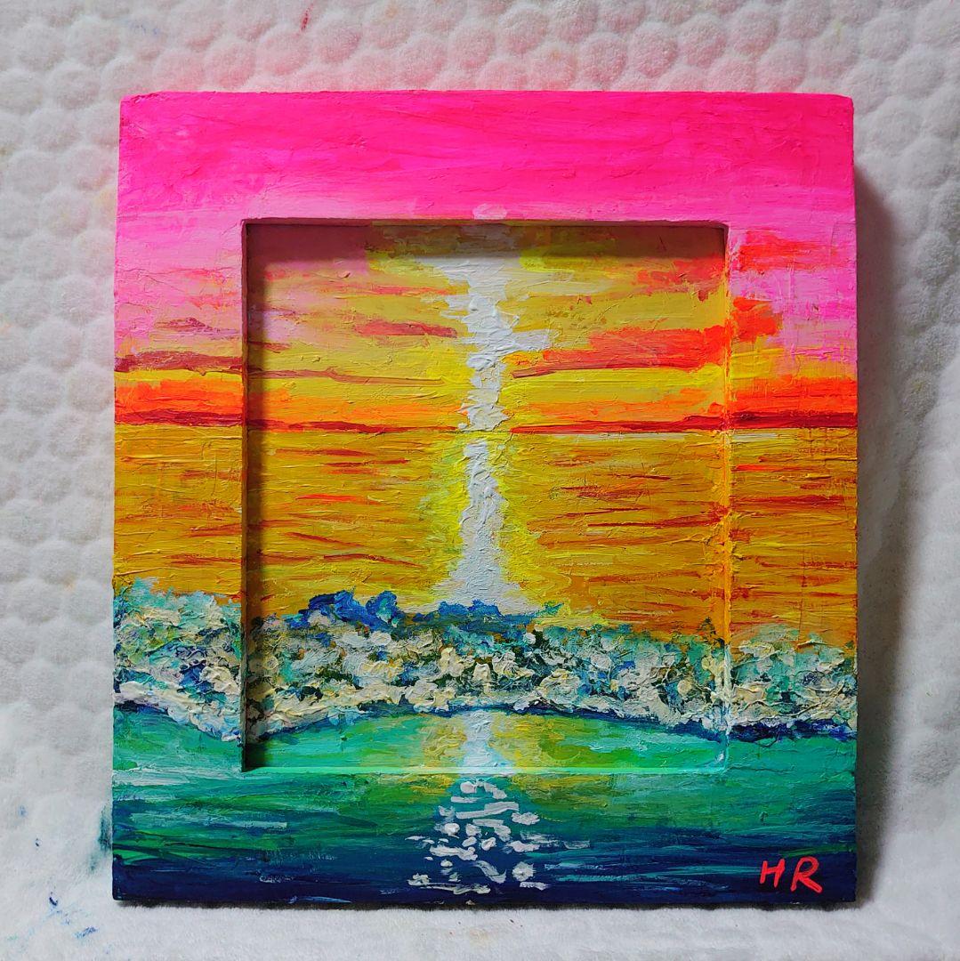 油絵 絵画 【雪の桜】