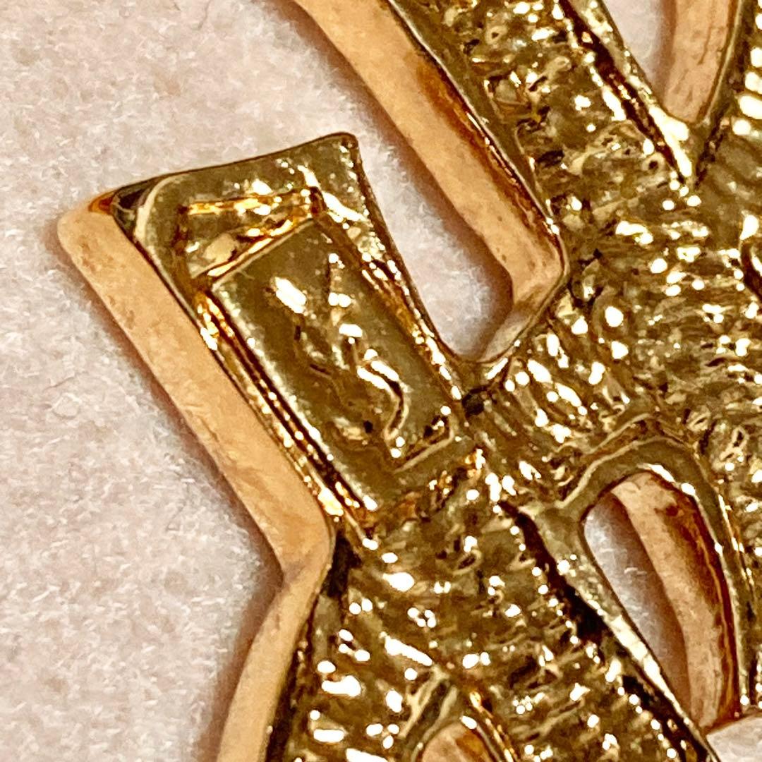 イヴサンローラン ヴィンテージ ブローチ カサンドラ YSLロゴ