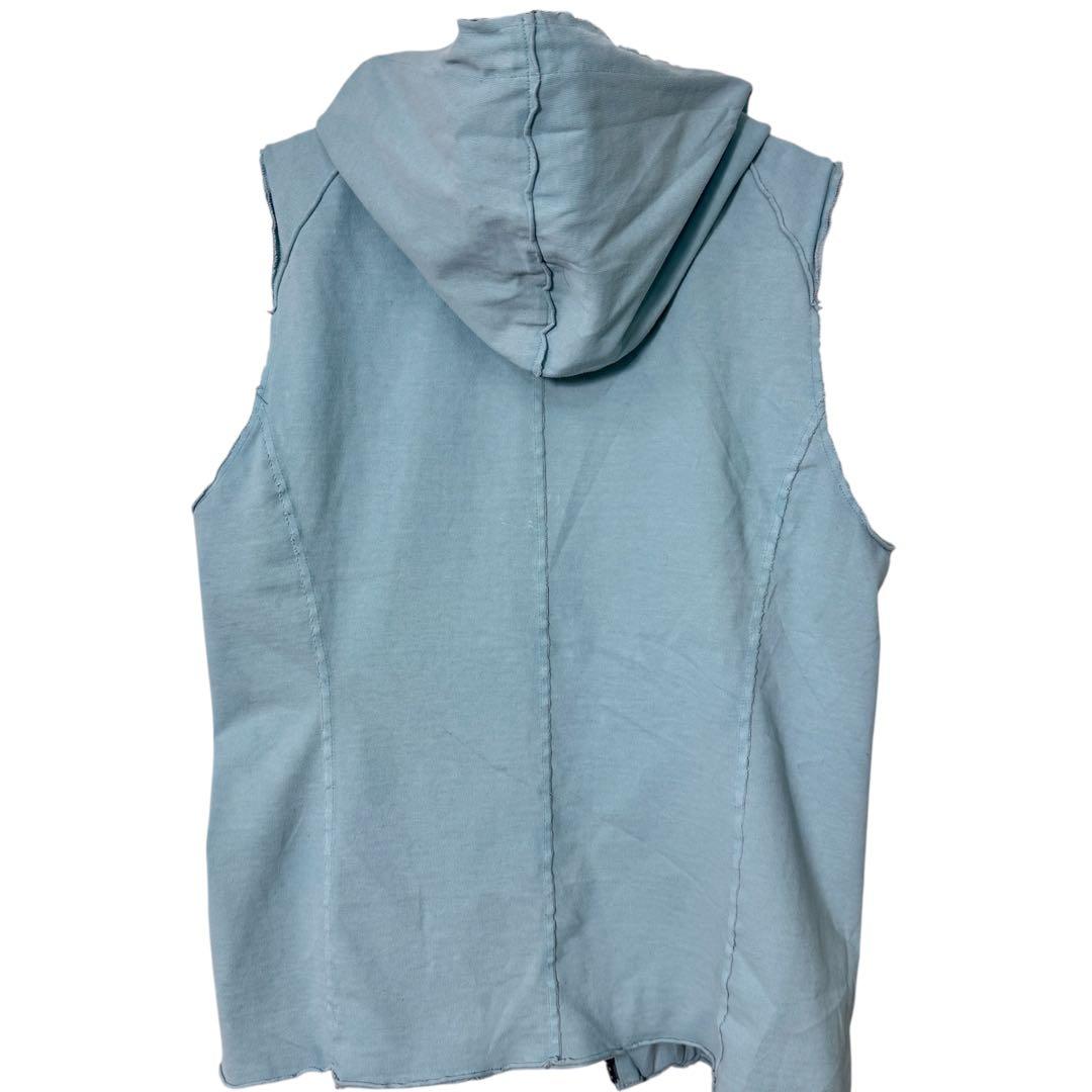 Wjk ノースリーブパーカー L ライトブルー