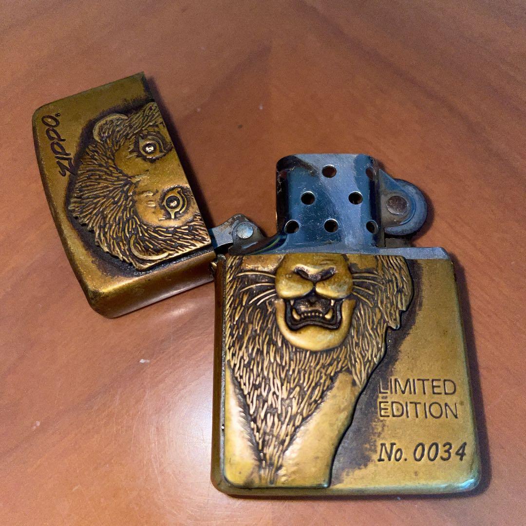 ジィポー　2000個限定　ジルコニア2眼　NO.0034