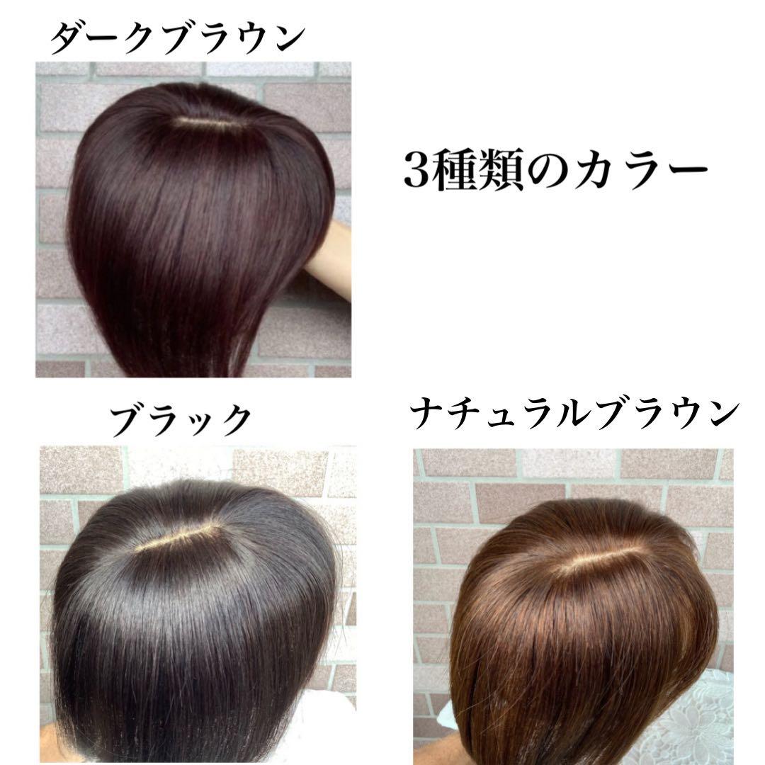 人毛100%総手植え 医療用 部分ウィッ￼グ 茶黒ヘアピース ダークブラウン小顔