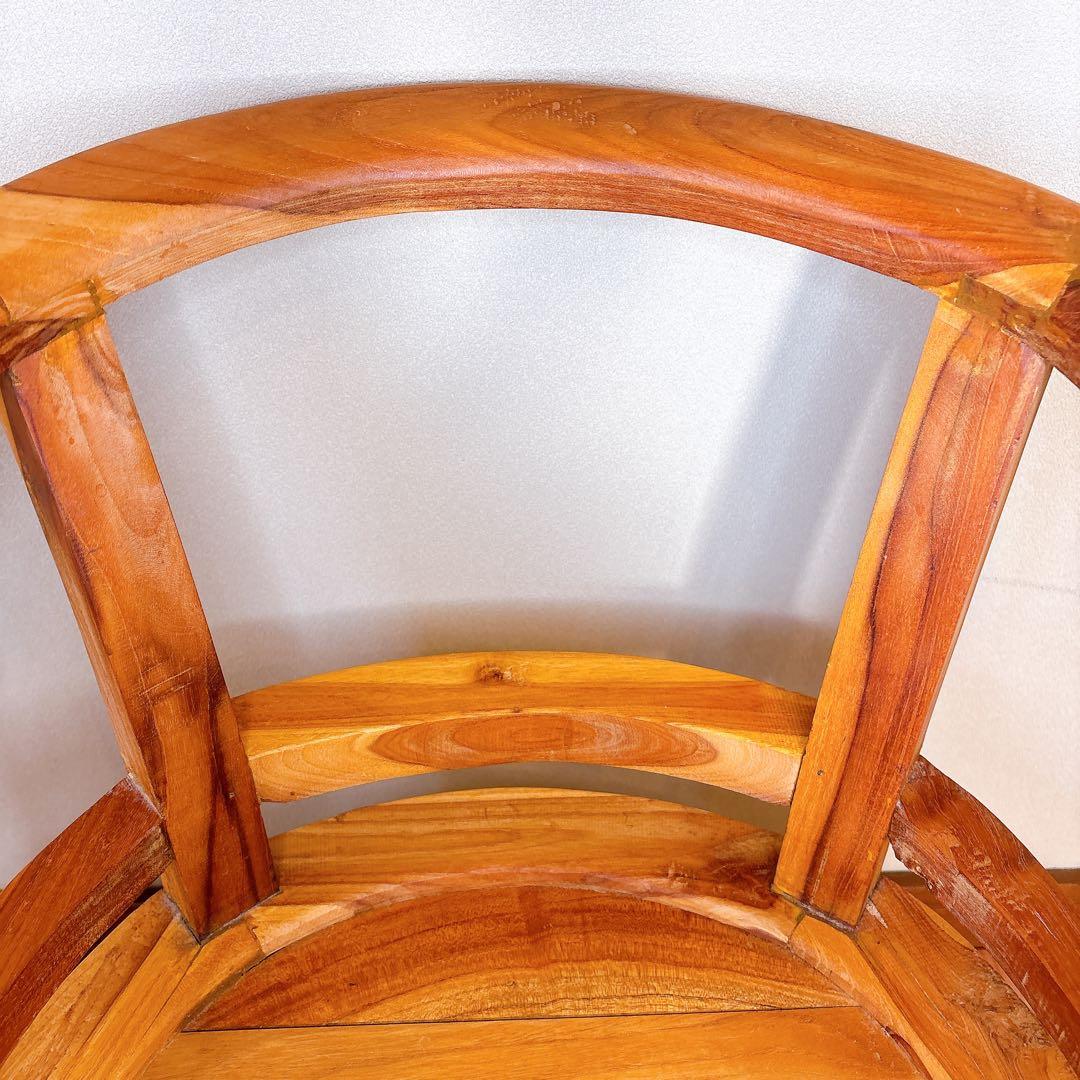 【良品】 つばきや チーク無垢材 ダイニングチェア ラウンジチェア