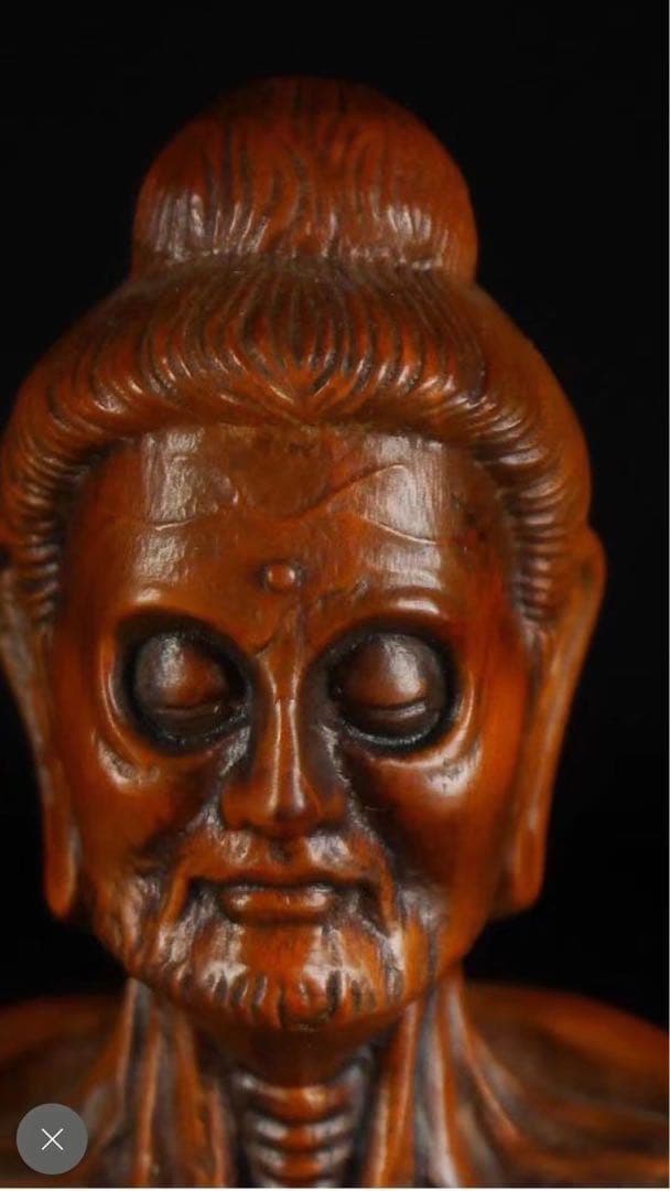 黄杨木 清代 苦行僧 唐物