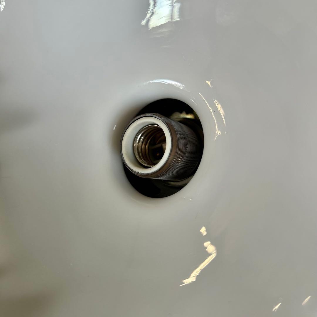 フランスアンティーク・フリルガラスランプシェード ミルクガラス＆フリルウエーブ