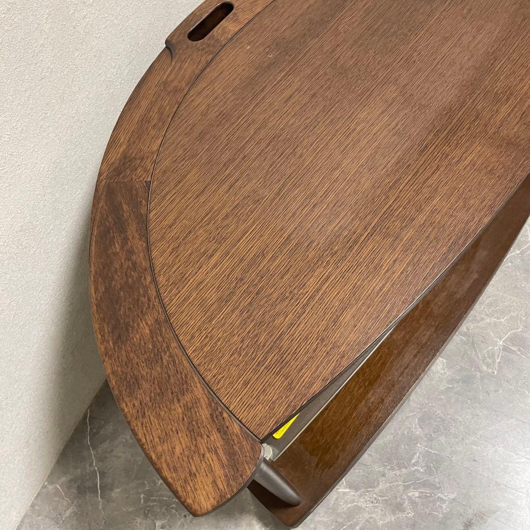 カリモク TVボード QUシリーズ　半円形　コーナー型　ガラス棚　廃盤品