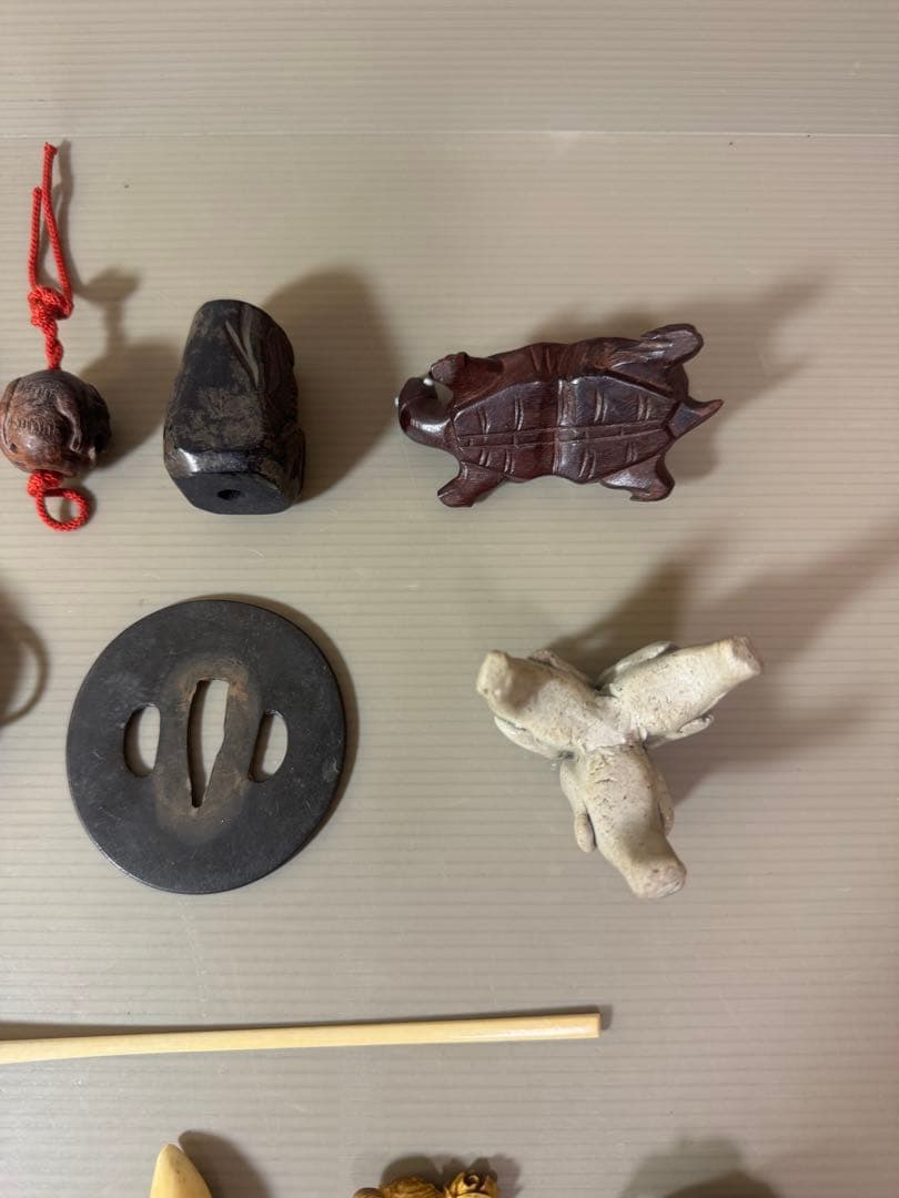 2918 時代提げ物 根付 合計17点　天然素材　時代物
