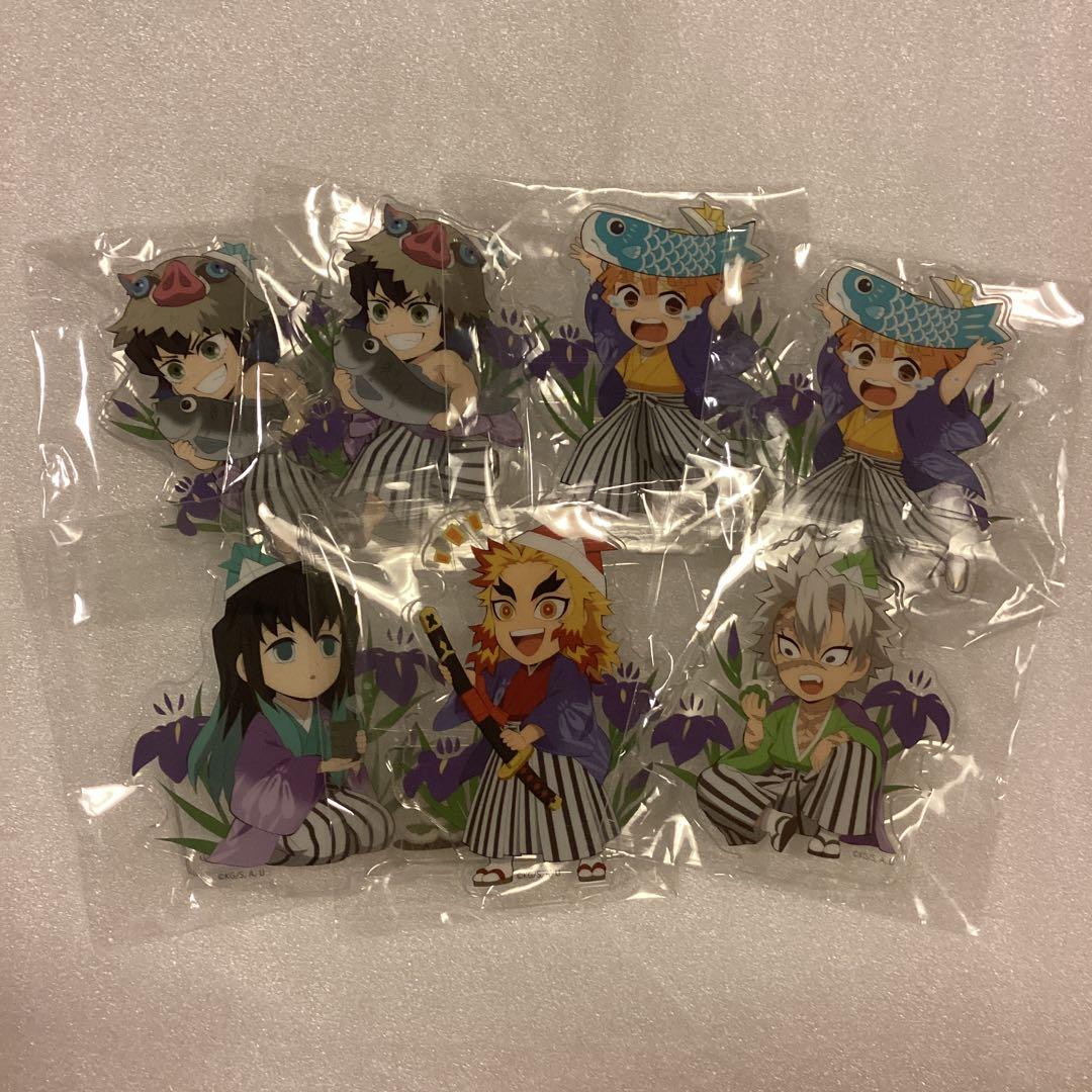 鬼滅の刃　こどもの日　アクリルスタンド　杏寿郎　実弥　無一郎　善逸　伊之助