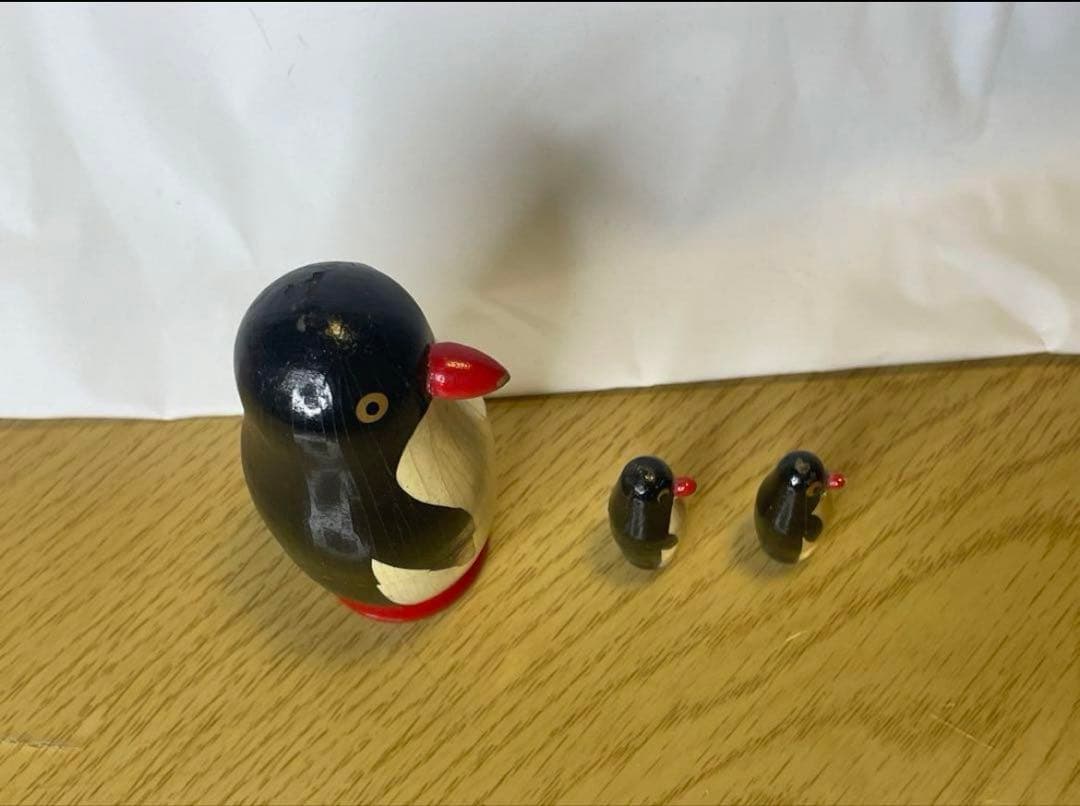 月末出品終了‼️レア‼️ソビエト時代のペンギンのマトリョーシカ3組。現状