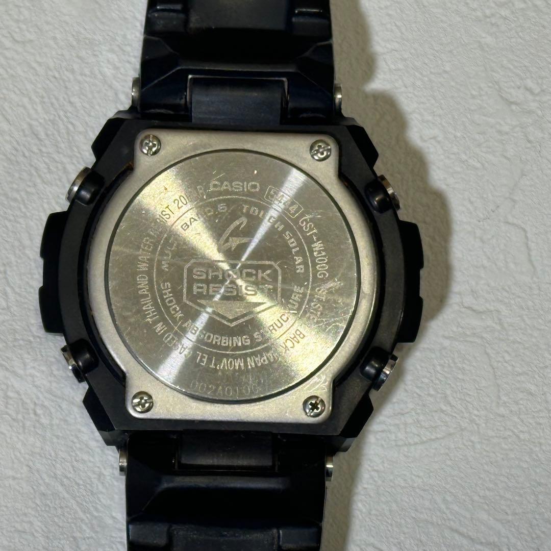 CASIO G-SHOCK ブラックラバーベルト　gst-w100g
