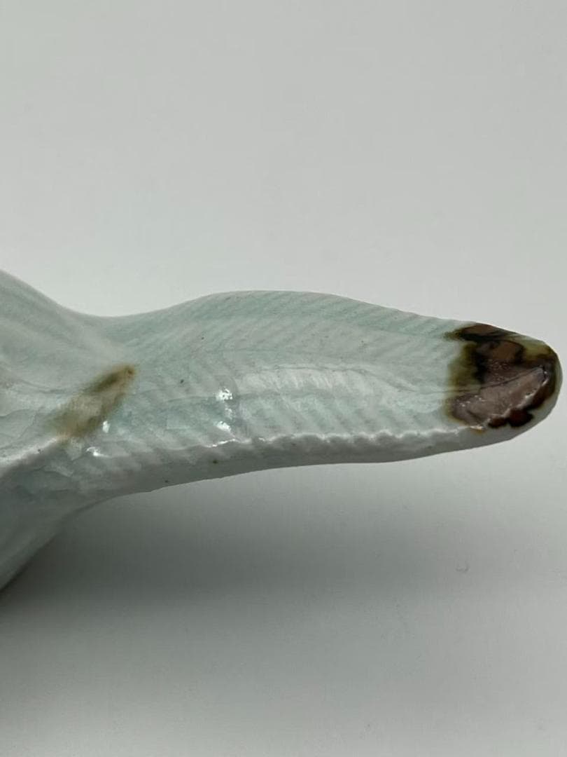 宋時代 青磁 湖田窯 影青釉鳥型水差し　水指　名品珍品(F-158)