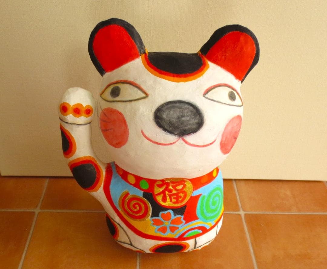 創作張り子　江戸招き猫