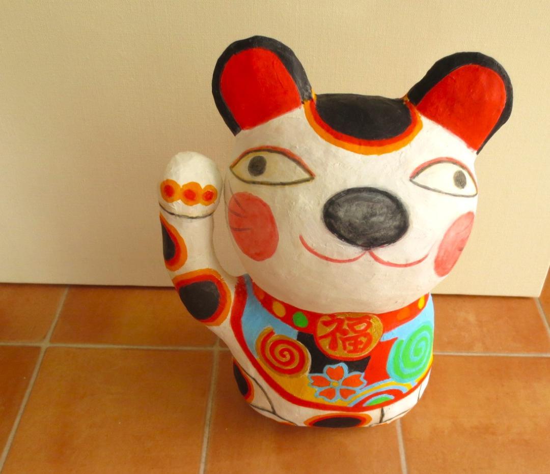 創作張り子　江戸招き猫