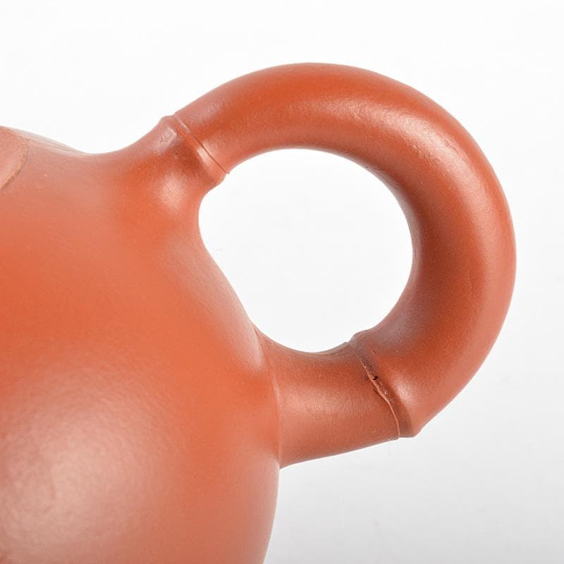 中国　紫砂　朱泥　葉文　急須　茶壷　在銘　C　R5760