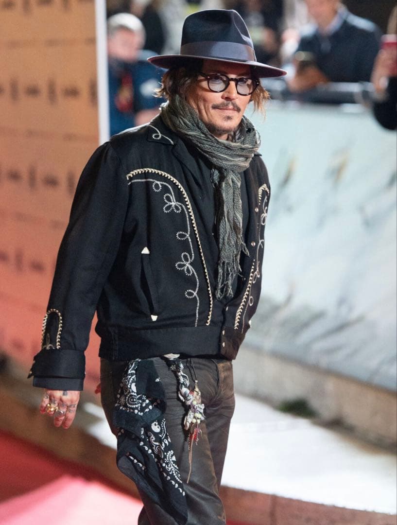 ジョニーデップ　愛用　スカル　バンダナ　 Johnny Depp
