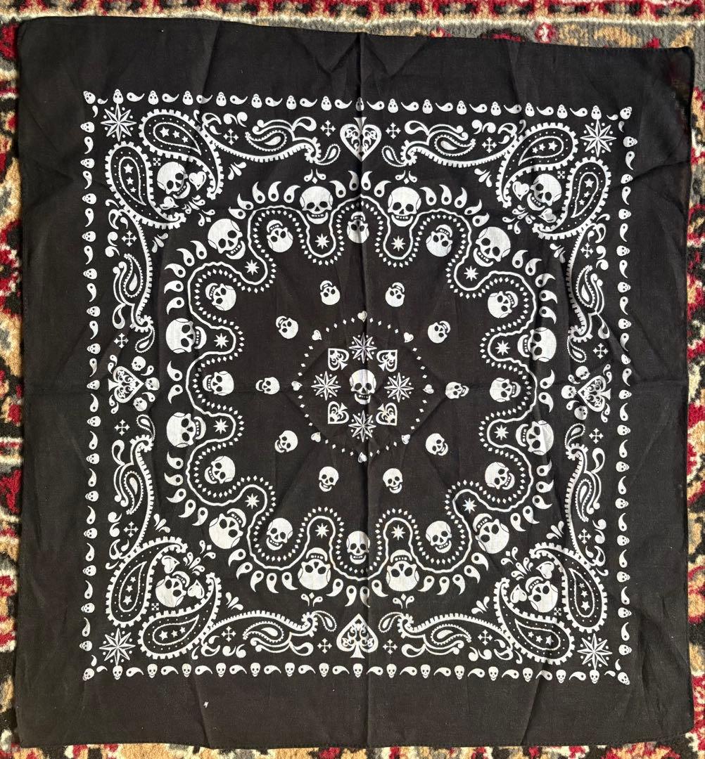 ジョニーデップ　愛用　スカル　バンダナ　 Johnny Depp