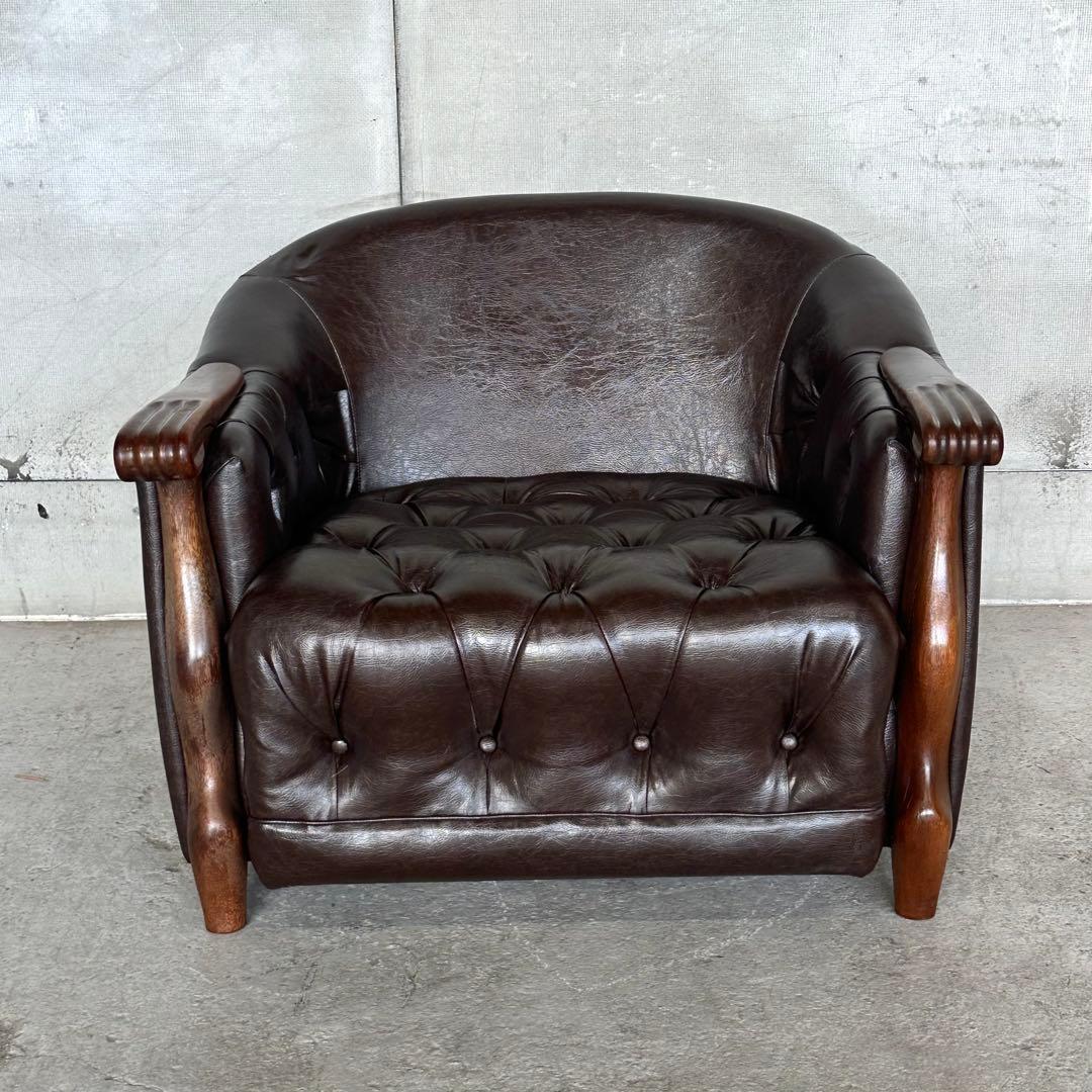 マルニ木工 ベルサイユ 本革シングルソファ Mスムース