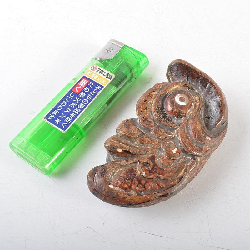 茶道具　唐物　漆塗　螺鈿装飾　魚　香合　時代箱　V　R6108