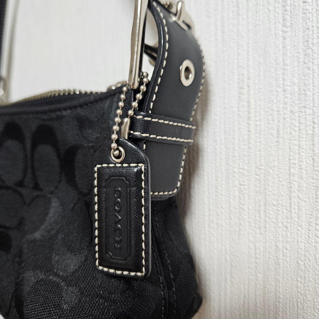 COACH コーチ アクセサリーポーチ ワンショルダーバッグ ブラック