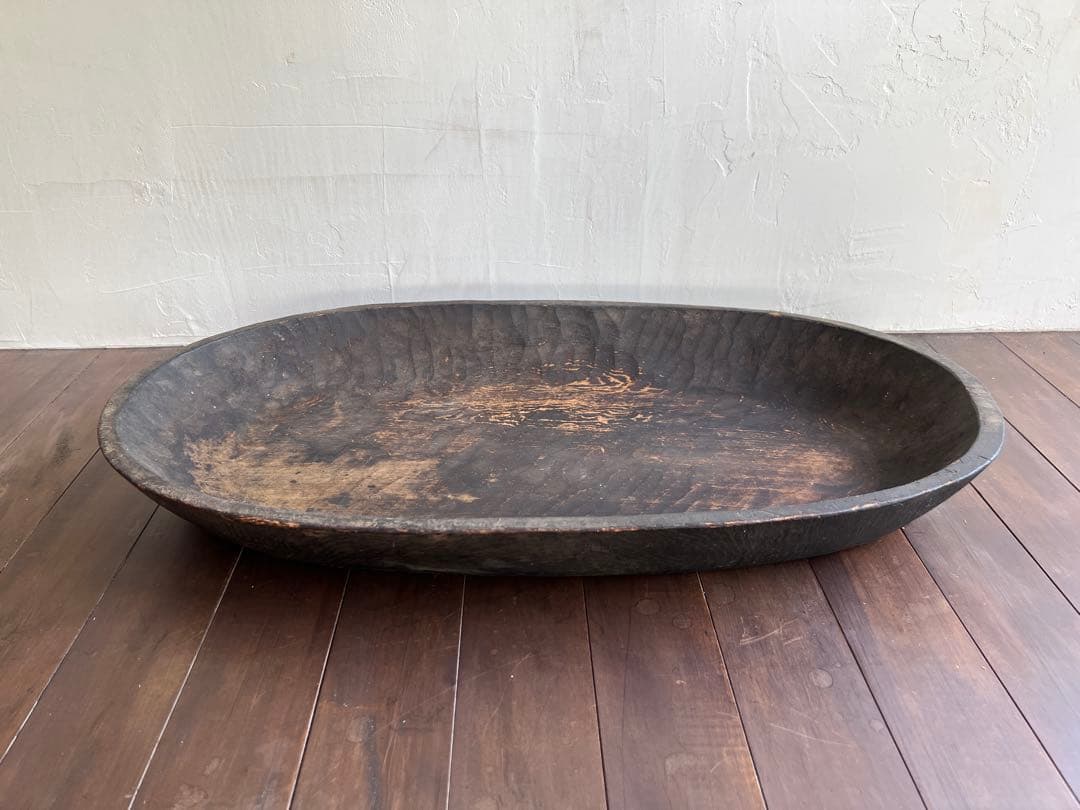 木製楕円形　木鉢　古道具　直径75cm