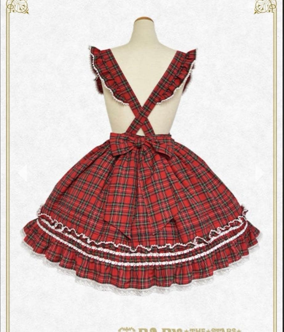 【実物写真有】baby タータンチェックスカート エンジ Anniversary