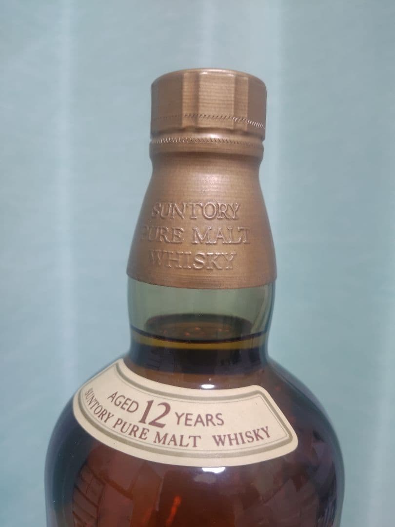 向獅子ラベル箱付き　サントリー山崎12年　ピュアモルトウイスキー　1980年古酒
