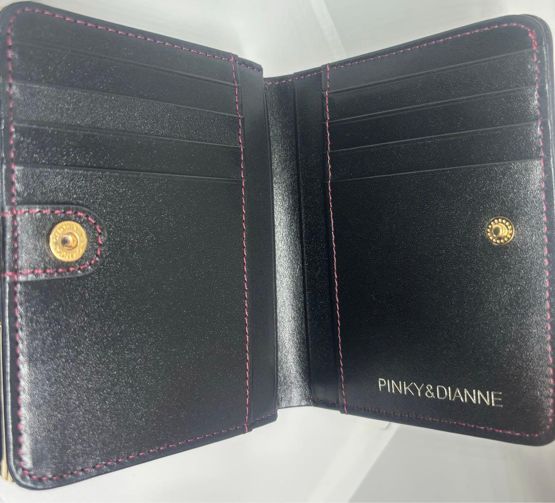 PINKY & DIANNE ソフトレオパード ヒョウ柄 口金 二つ折り財布