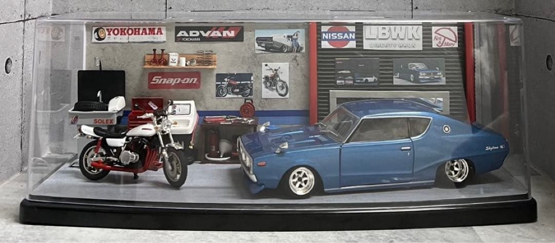 アシェット 1/24 スカイラインHT 2000GT-X ケンメリ ケース 付