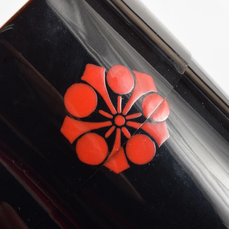 茶道具　山中塗　道場宗廣作　梅蒔絵　中次　共箱　V　8326