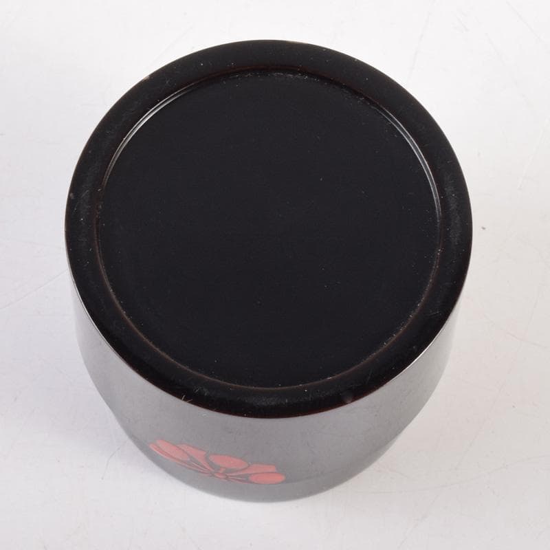 茶道具　山中塗　道場宗廣作　梅蒔絵　中次　共箱　V　8326